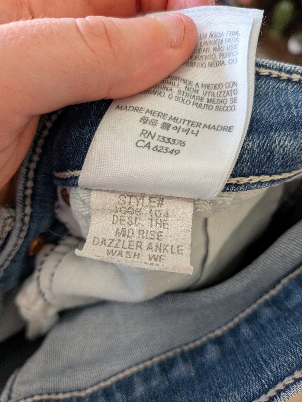 MOTHER Mid Rise Dazzler Ankle Fray Wash-We The Animals - Picture 9 of 9